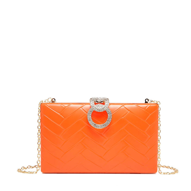 Pochette brillantes gravé zigzag