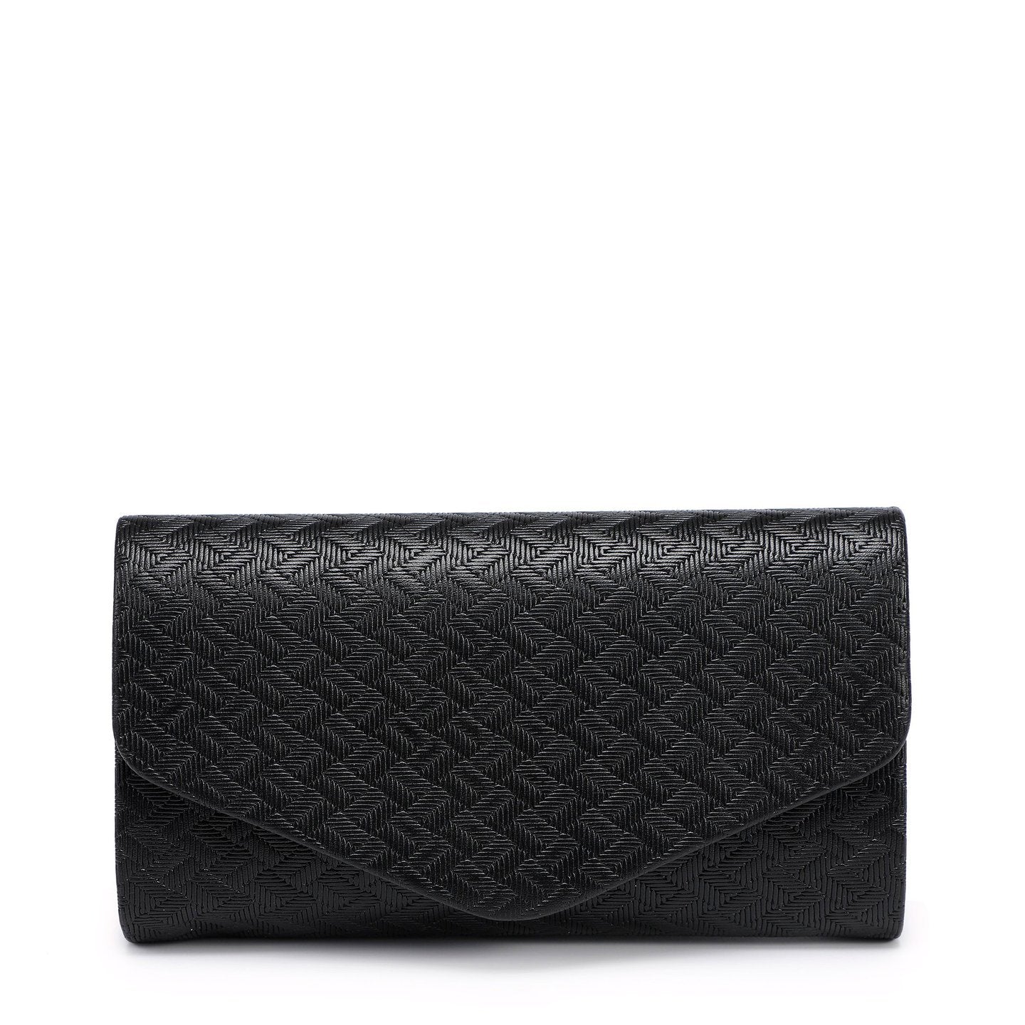 Sac de fête enveloppe zigzag avec bandoulière chaîne