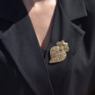 Broche semi précieuse coração de viana