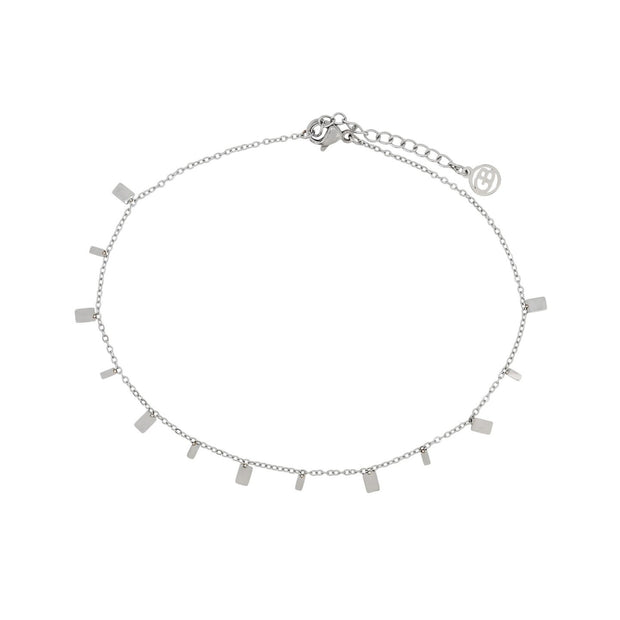 Bracelet Alba de cheville acier avec pendentifs