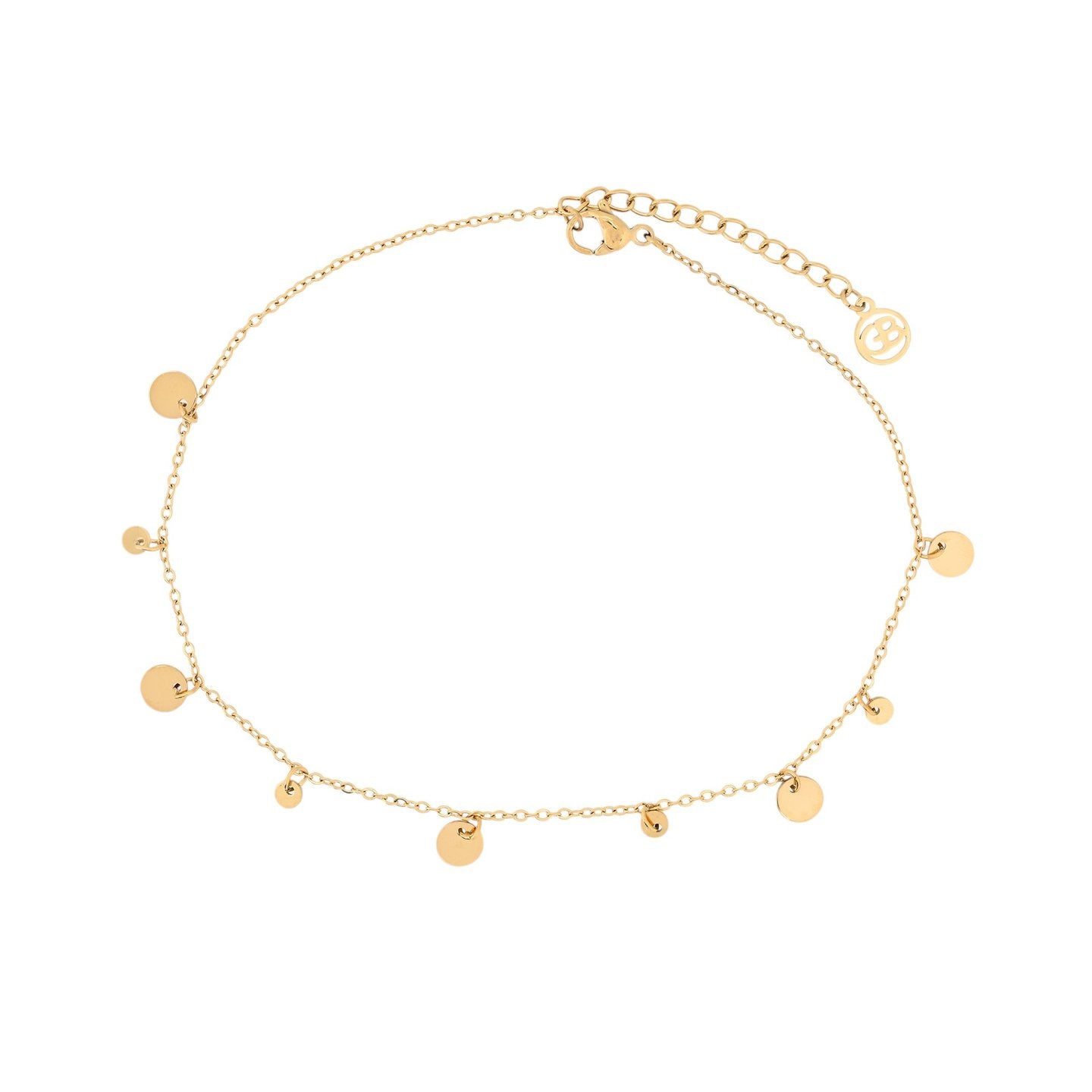 Bracelet Alba de cheville acier pendentifs ronds