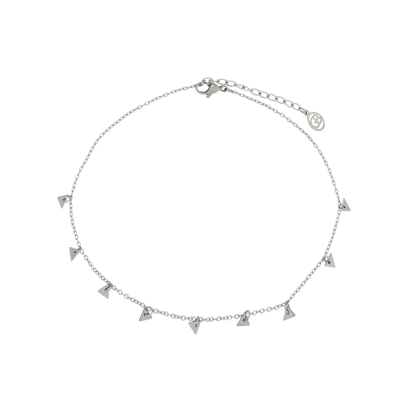 Bracelet Alba de cheville acier avec pendentifs triangulaires