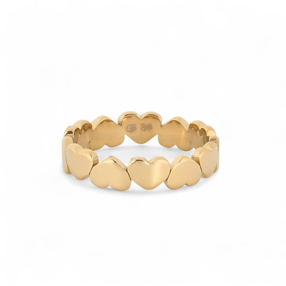 Bague alba en acier et coeur JZ2409