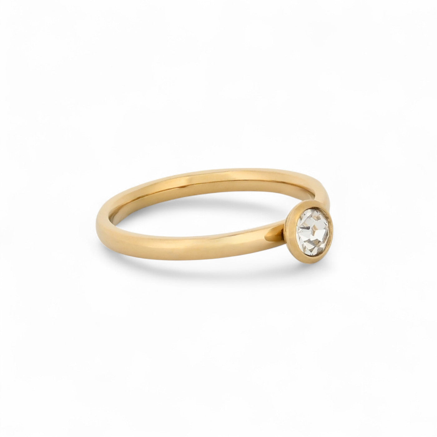 Bague alba acier solitaire JZ3454