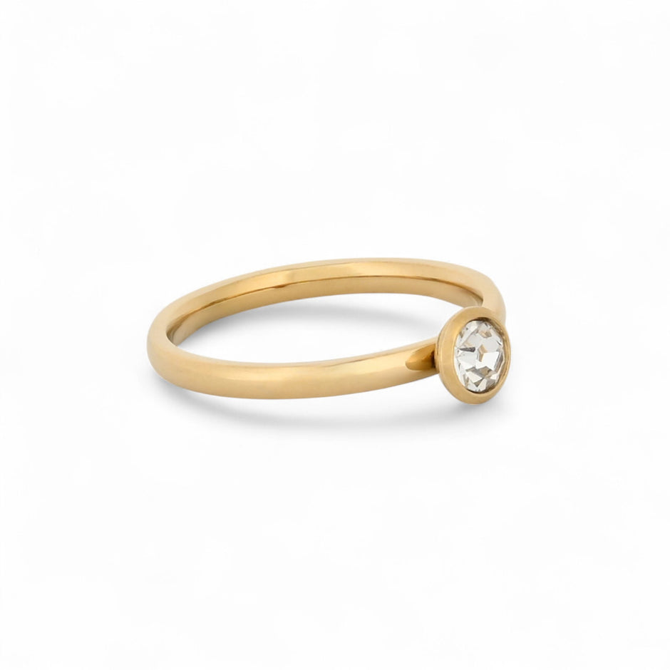 Bague alba acier solitaire JZ3454