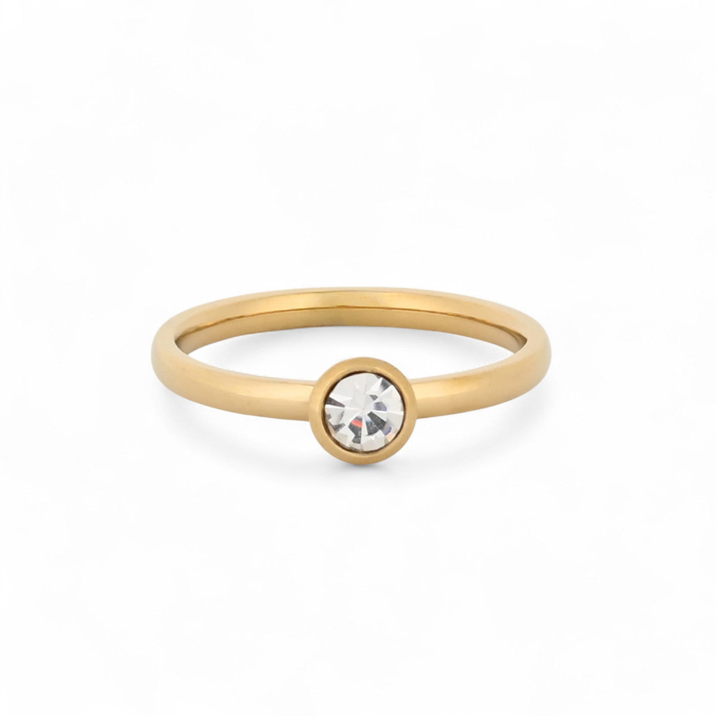 Bague alba acier solitaire JZ3454