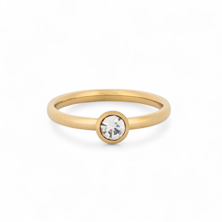 Bague alba acier solitaire JZ3454