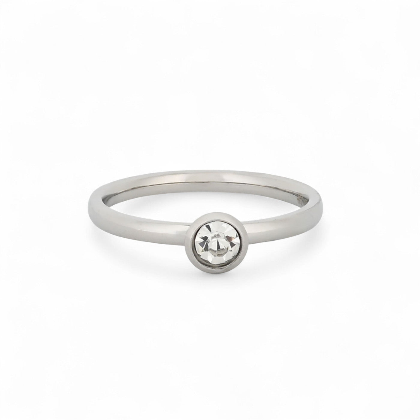 Bague alba acier solitaire JZ3454