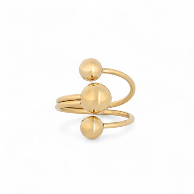 Bague Esmée en acier avec sphère