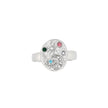 Bague alba en acier stellaire avec texture JZ5816
