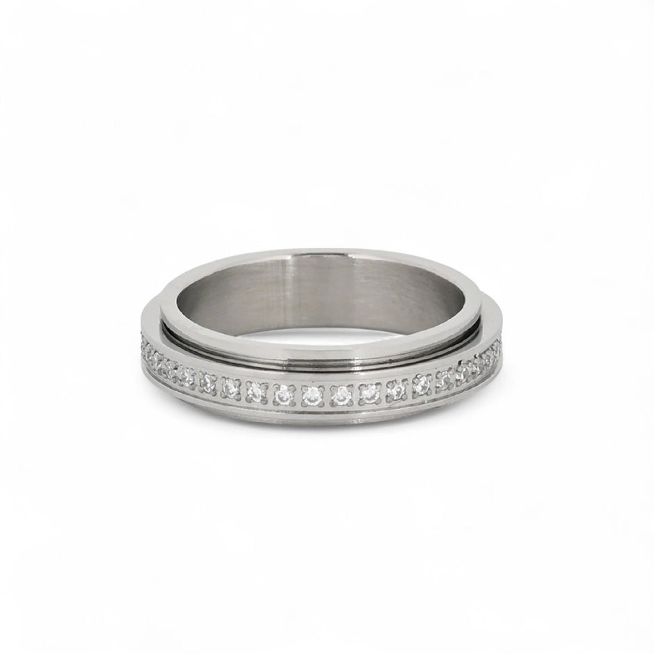 Bague alba en acier avec brilliant JZ5979