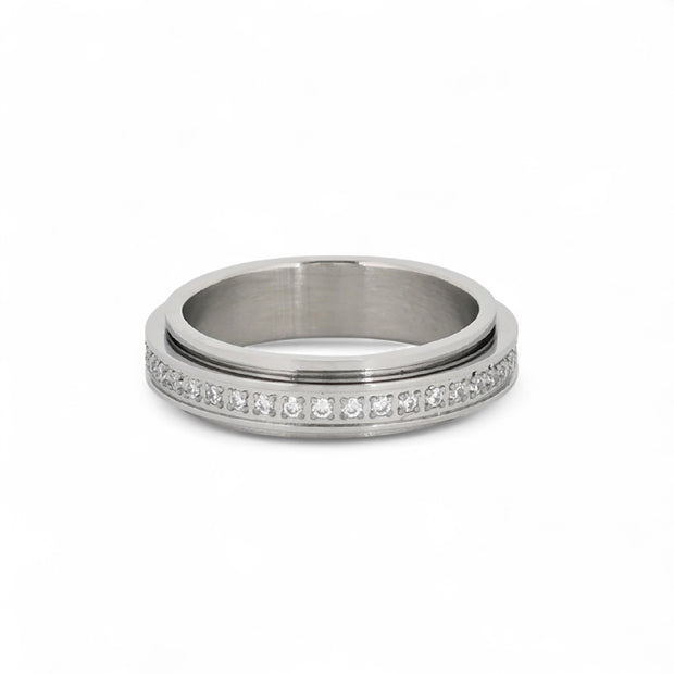 Bague alba en acier avec brilliant JZ5979