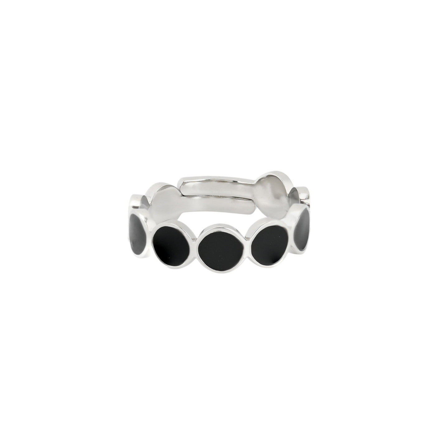 Bague alba réglable acier rond noir JZF33