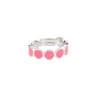 Bague alba réglable acier rond rose JZF3303