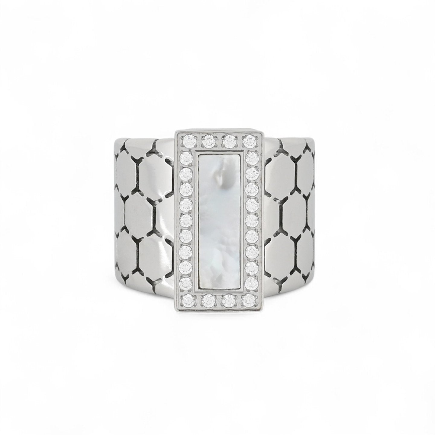 Bague Esmée acier épais