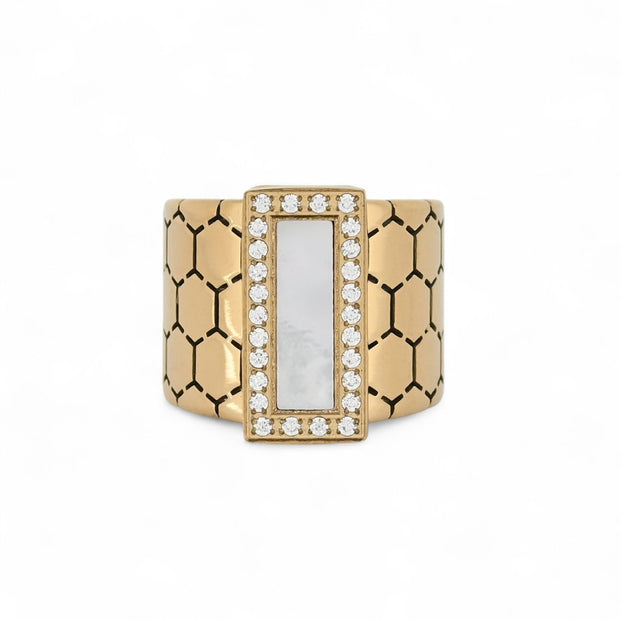 Bague Esmée acier épais