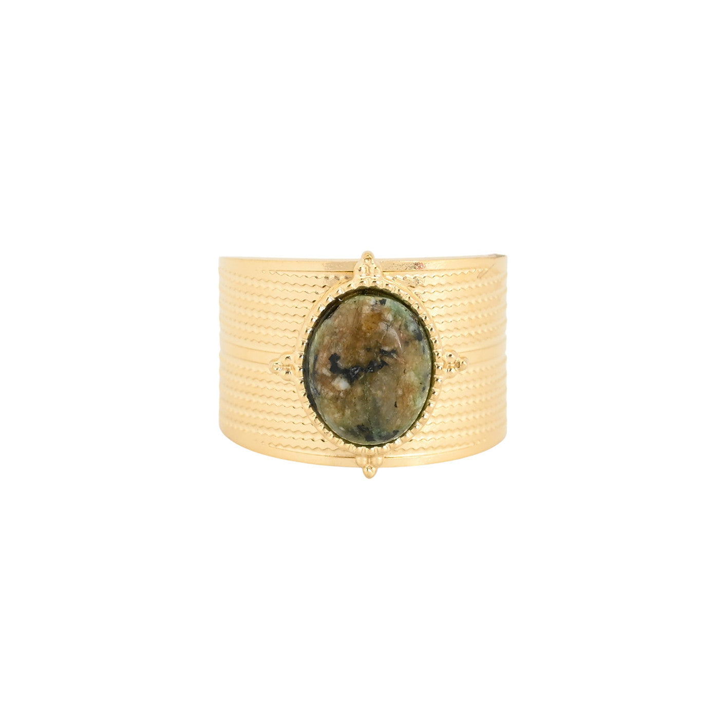 Bague alba en acier rond large JZF67