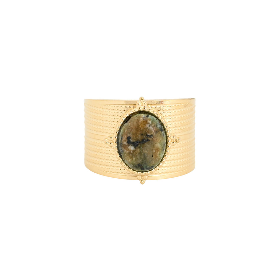 Bague alba en acier rond large JZF67