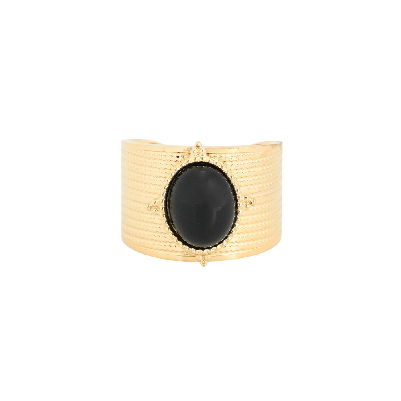 Bague alba en acier rond large JZF67