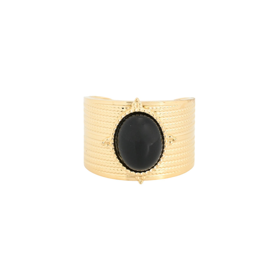 Bague alba en acier rond large JZF67