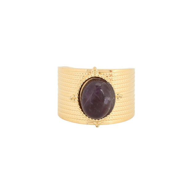 Bague alba en acier rond large JZF67