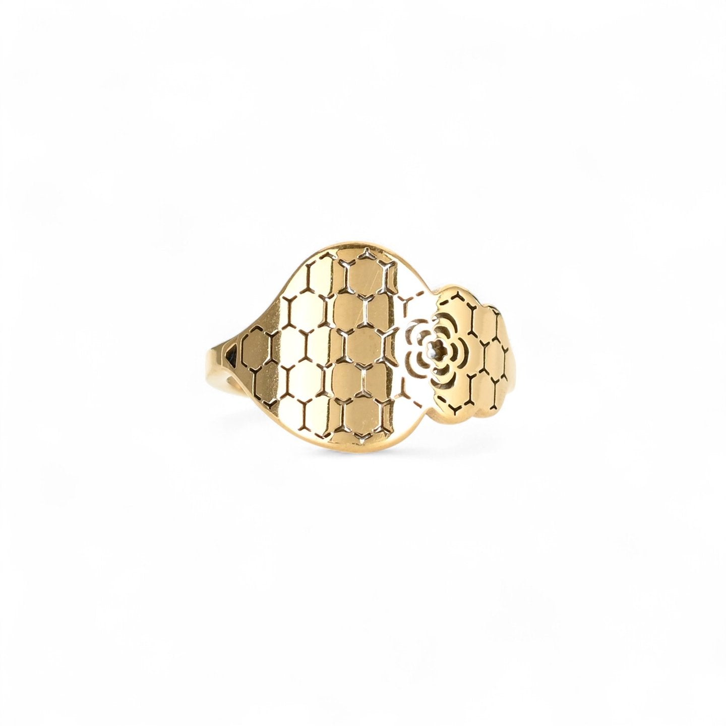 Bague Aria acier coração de viana texture