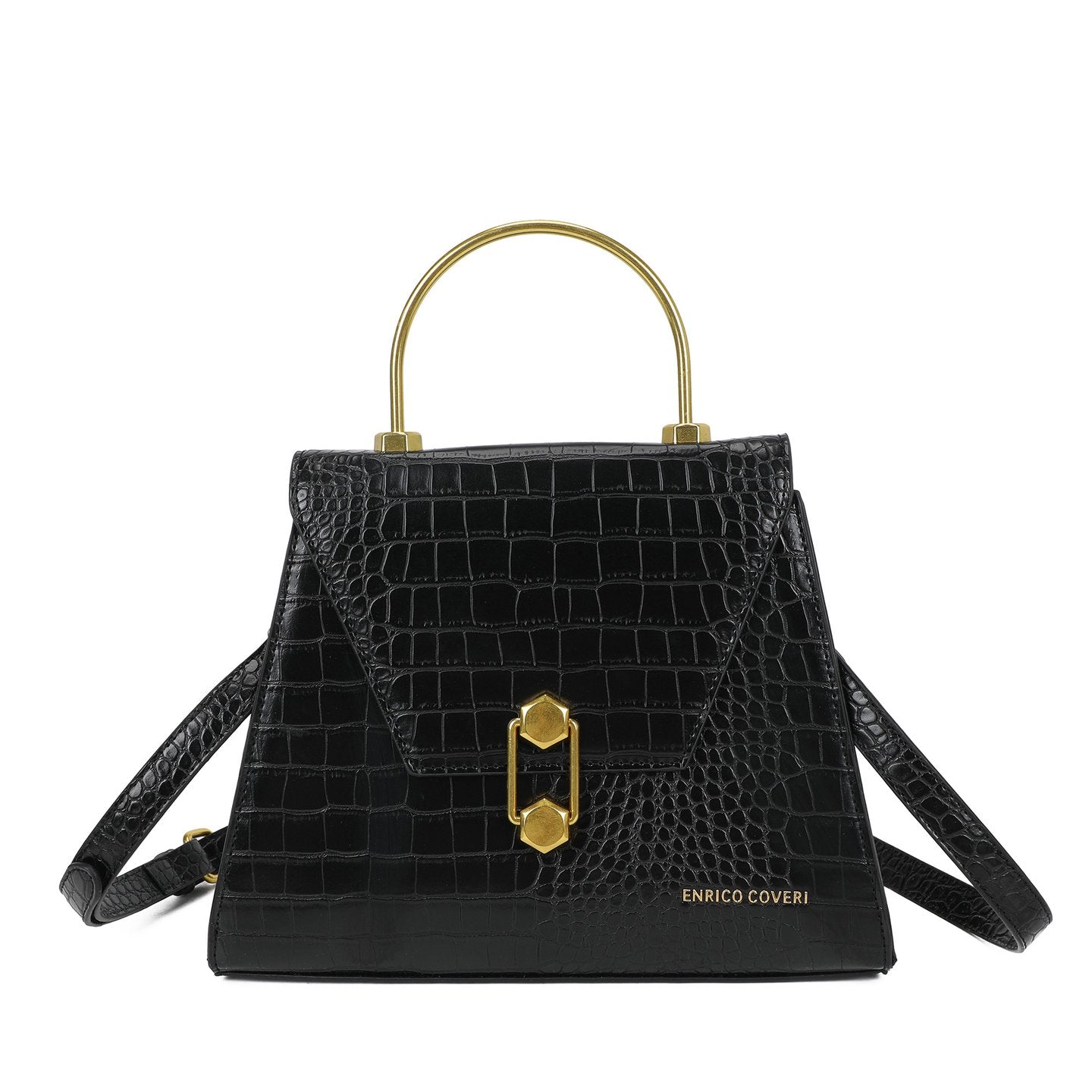 Sac à main avec détails dorés