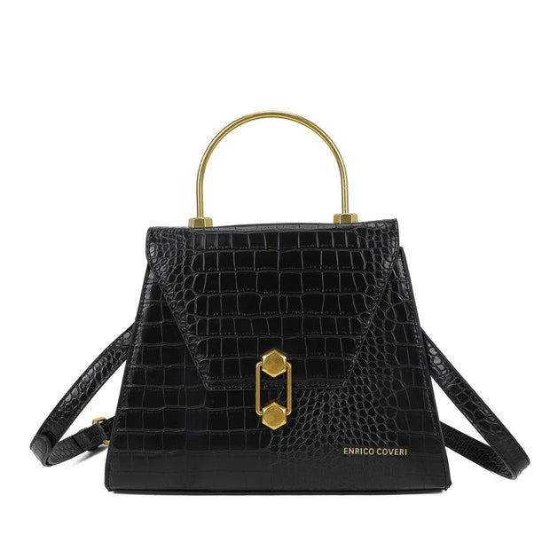 Sac à main avec détails dorés