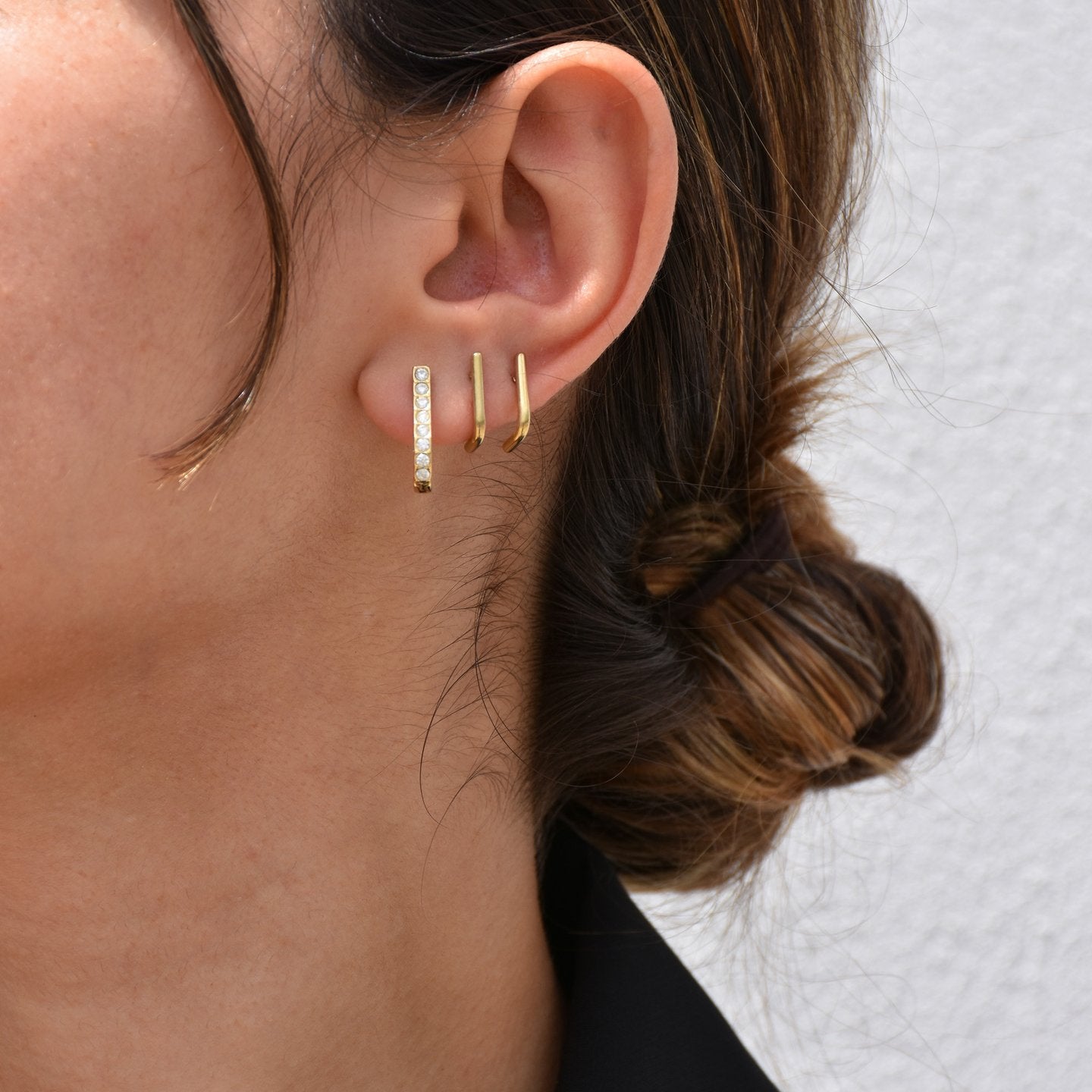 Mini Boucles d'oreilles Alba en acier