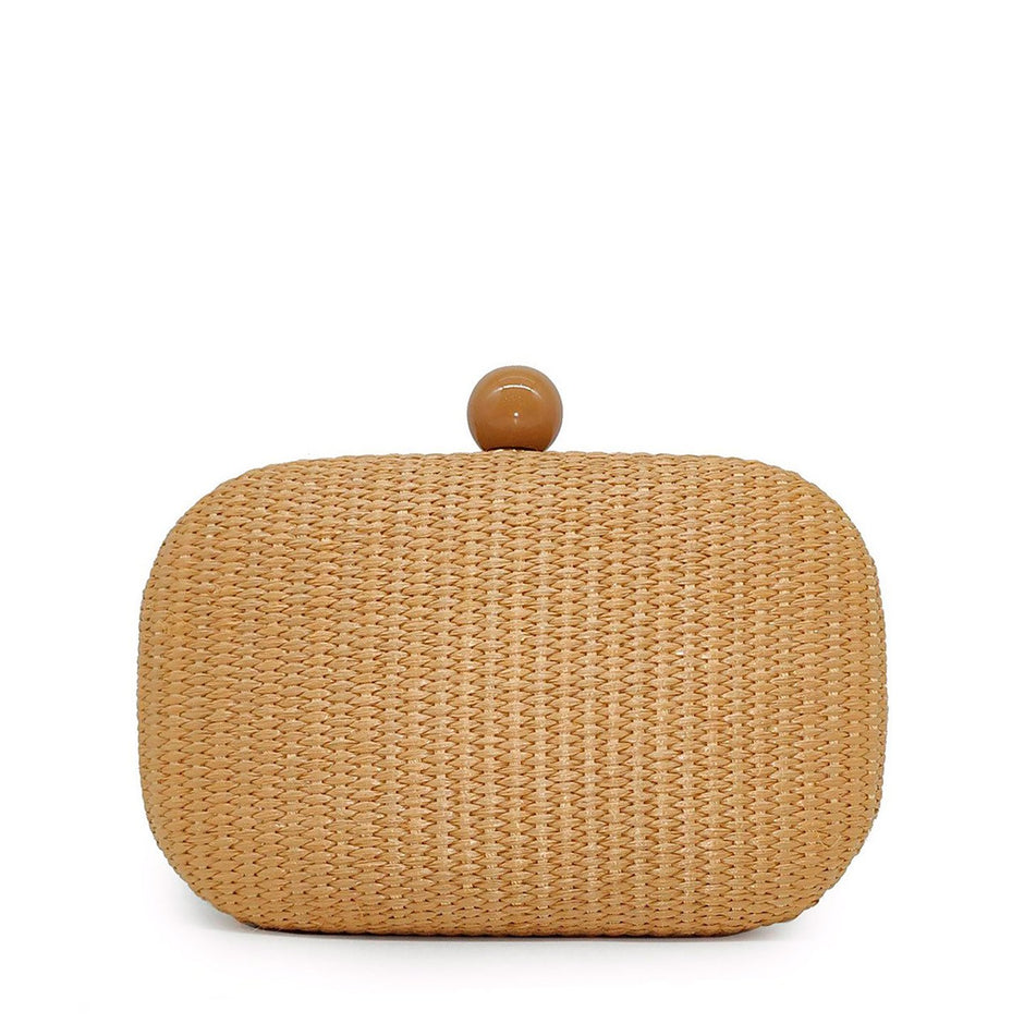 Pochette femme en raphia