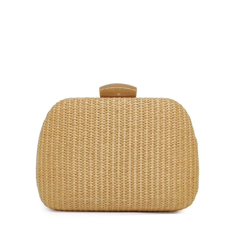 Pochette femme en raphia