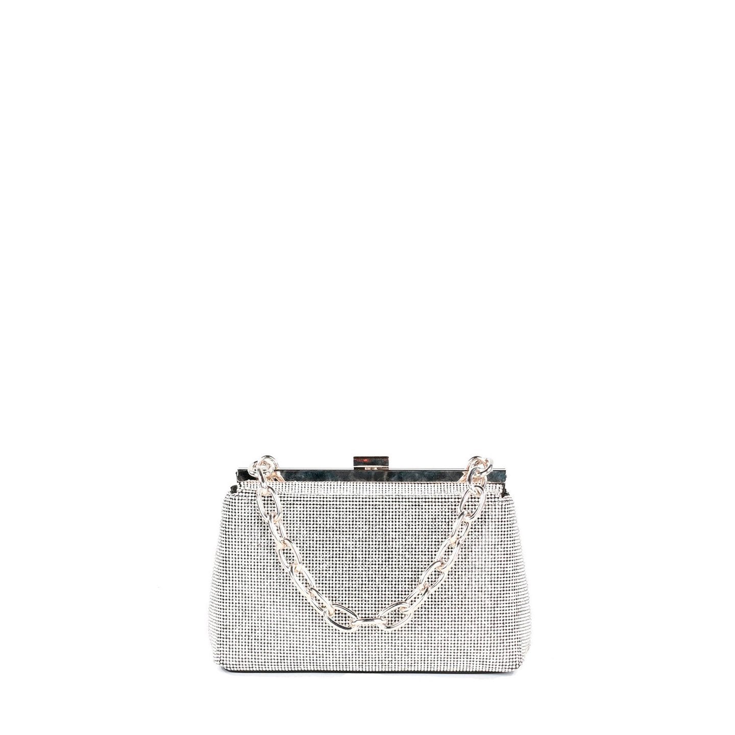 Pochette argent avec chaîne
