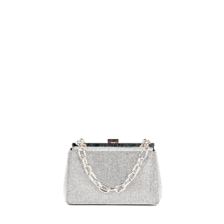 Pochette argent avec chaîne