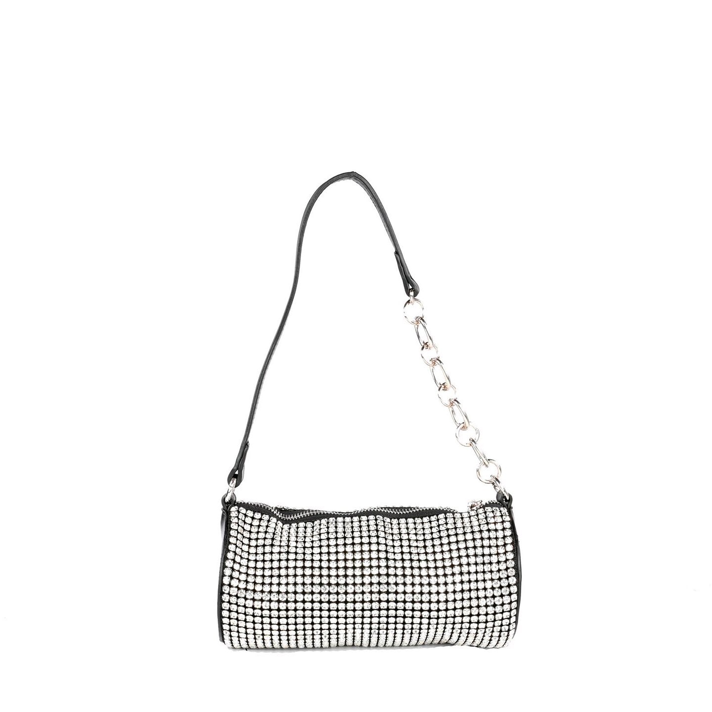 Pochette avec brillantes et chaîne