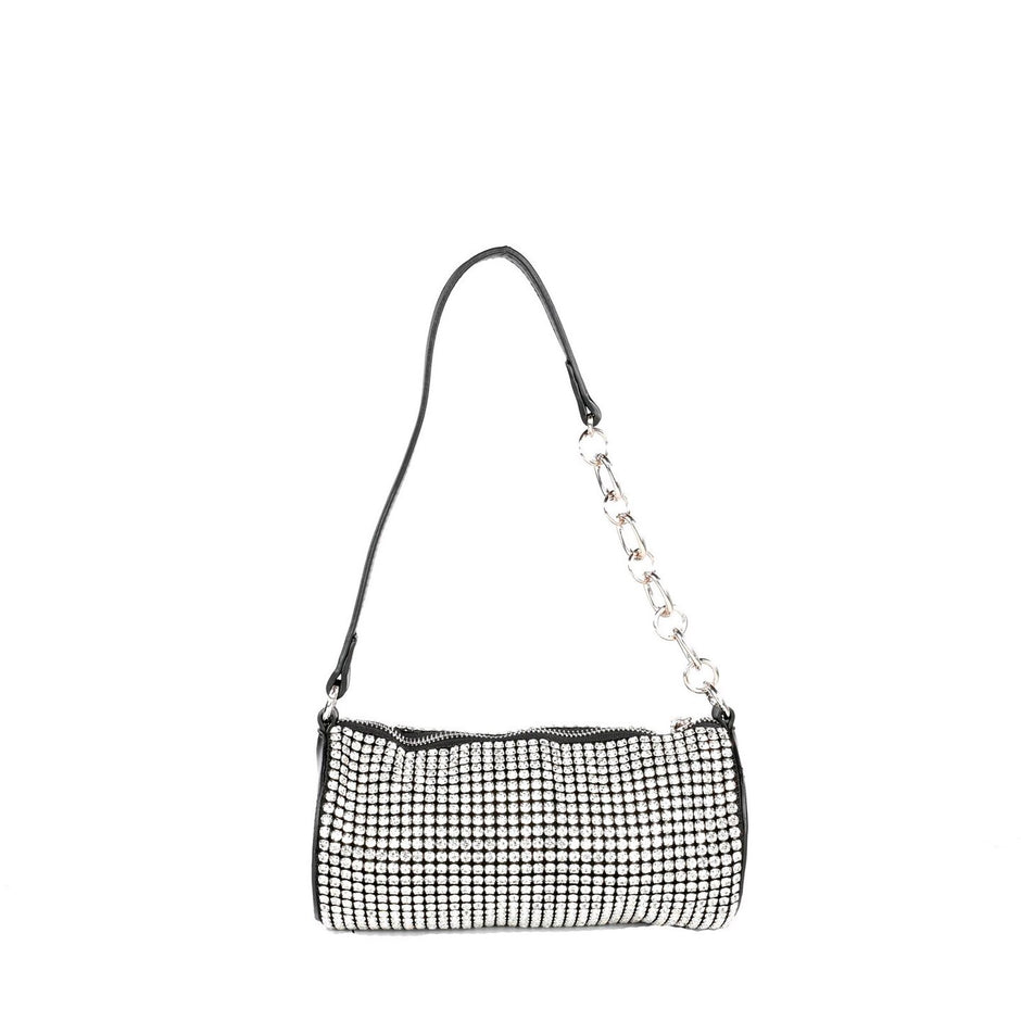 Pochette avec brillantes et chaîne