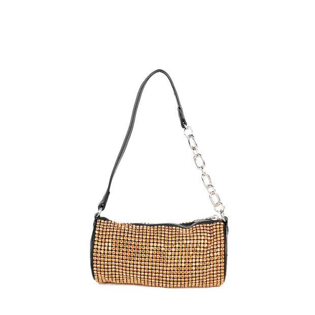Pochette avec brillantes et chaîne