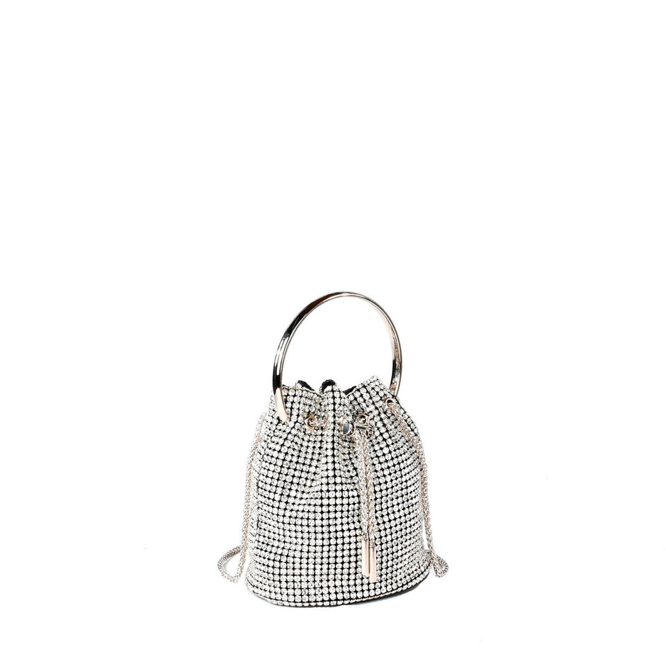 Pochette rond argent