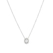 Collier en acier pierre transparent soleil