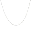 Collier en acier perles blanches