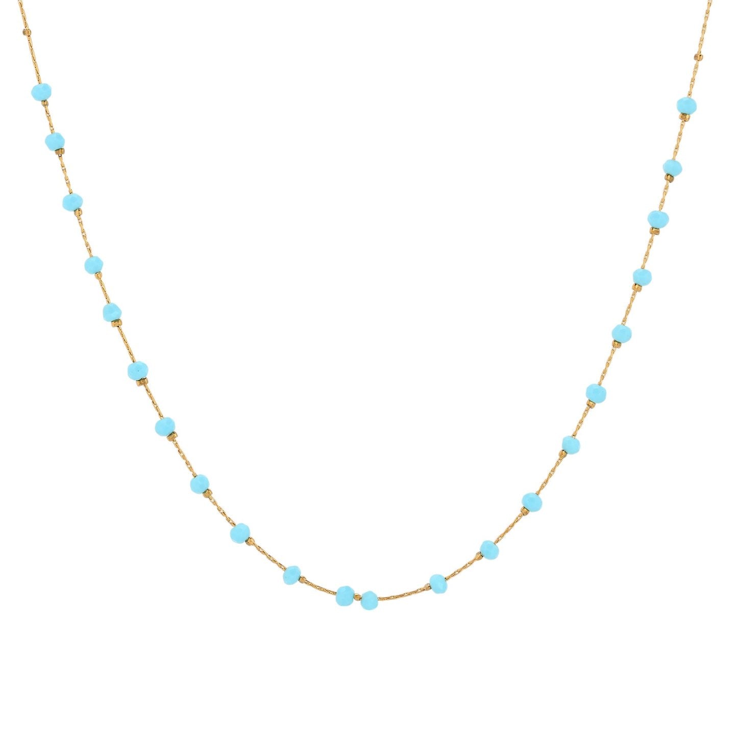 Collier en acier des pierres coloré