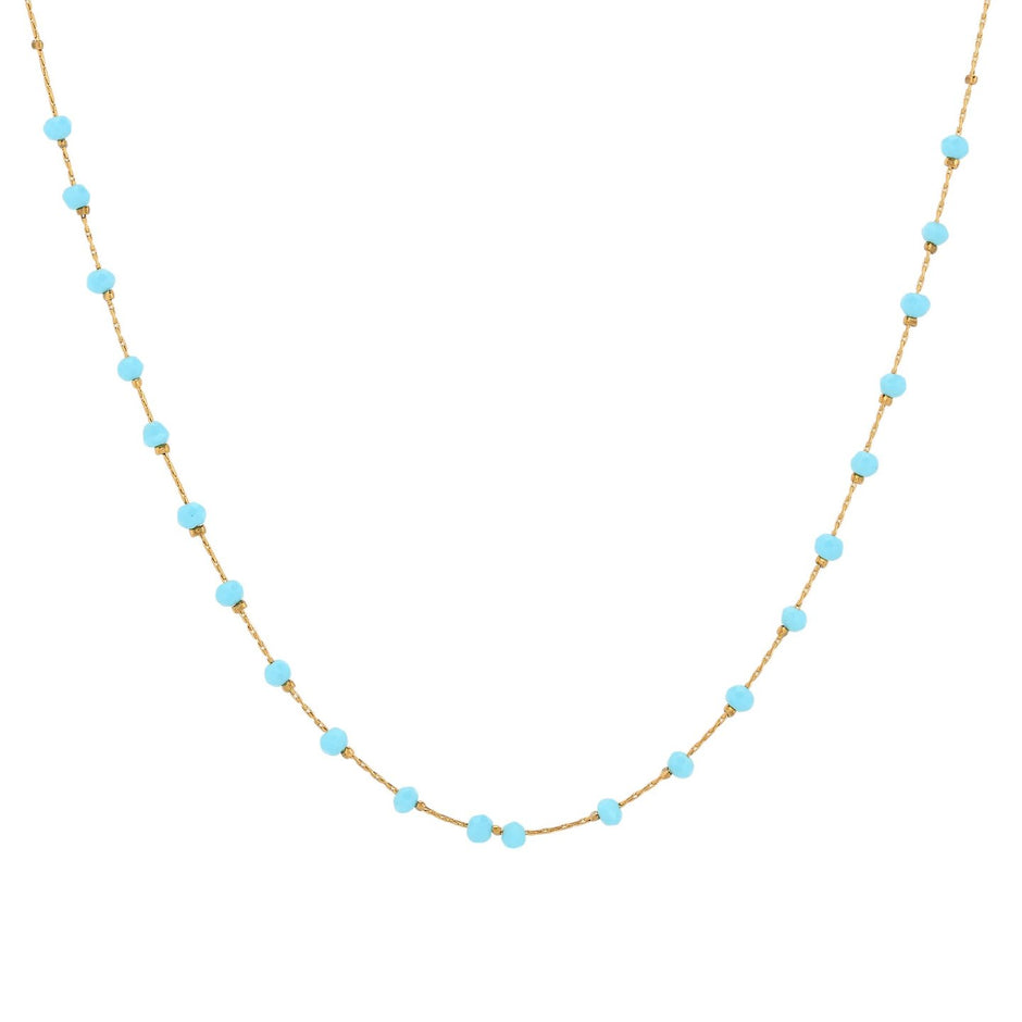 Collier en acier des pierres coloré
