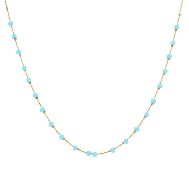 Collier en acier des pierres coloré