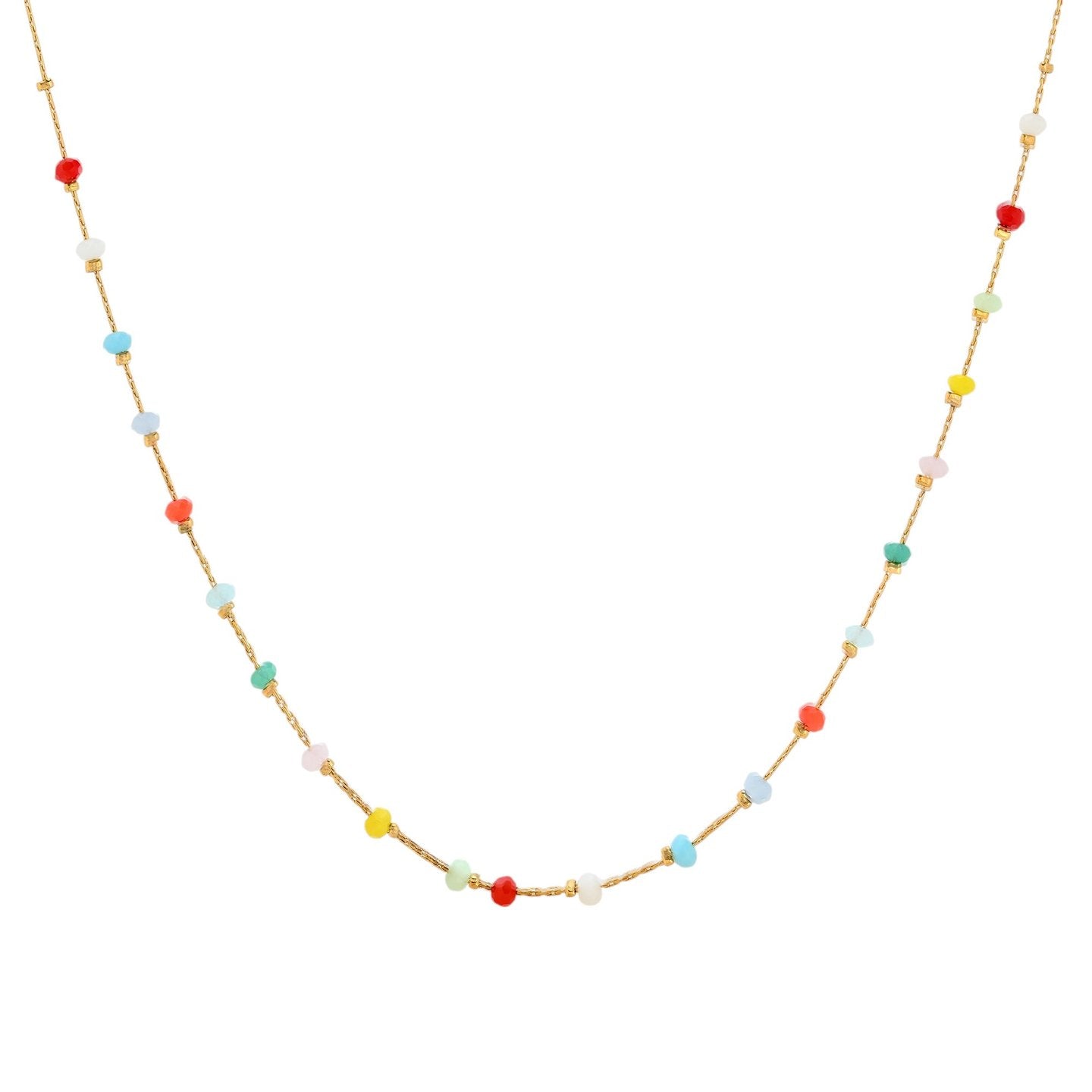 Collier en acier des pierres coloré