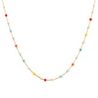 Collier en acier des pierres coloré