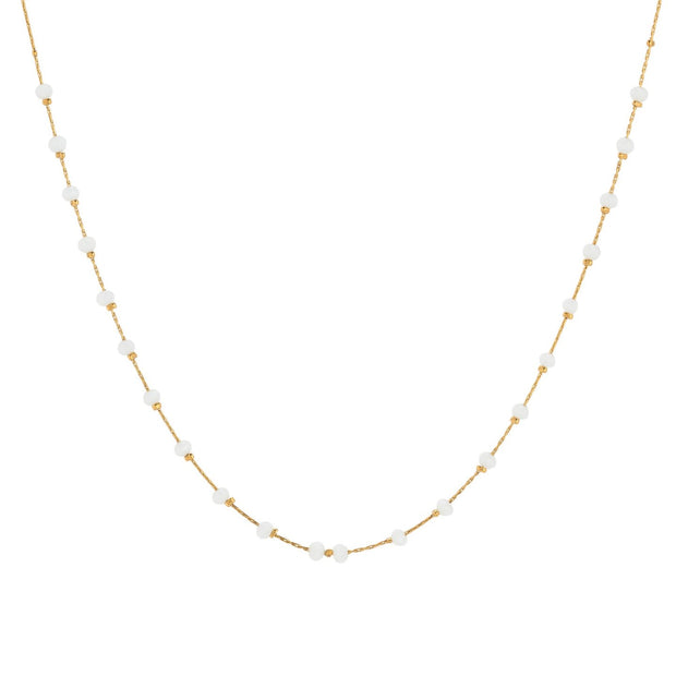 Collier en acier des pierres coloré