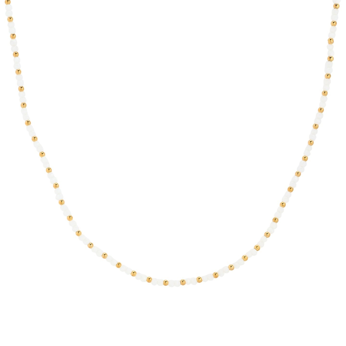 Collier acier avec pierre de couleur