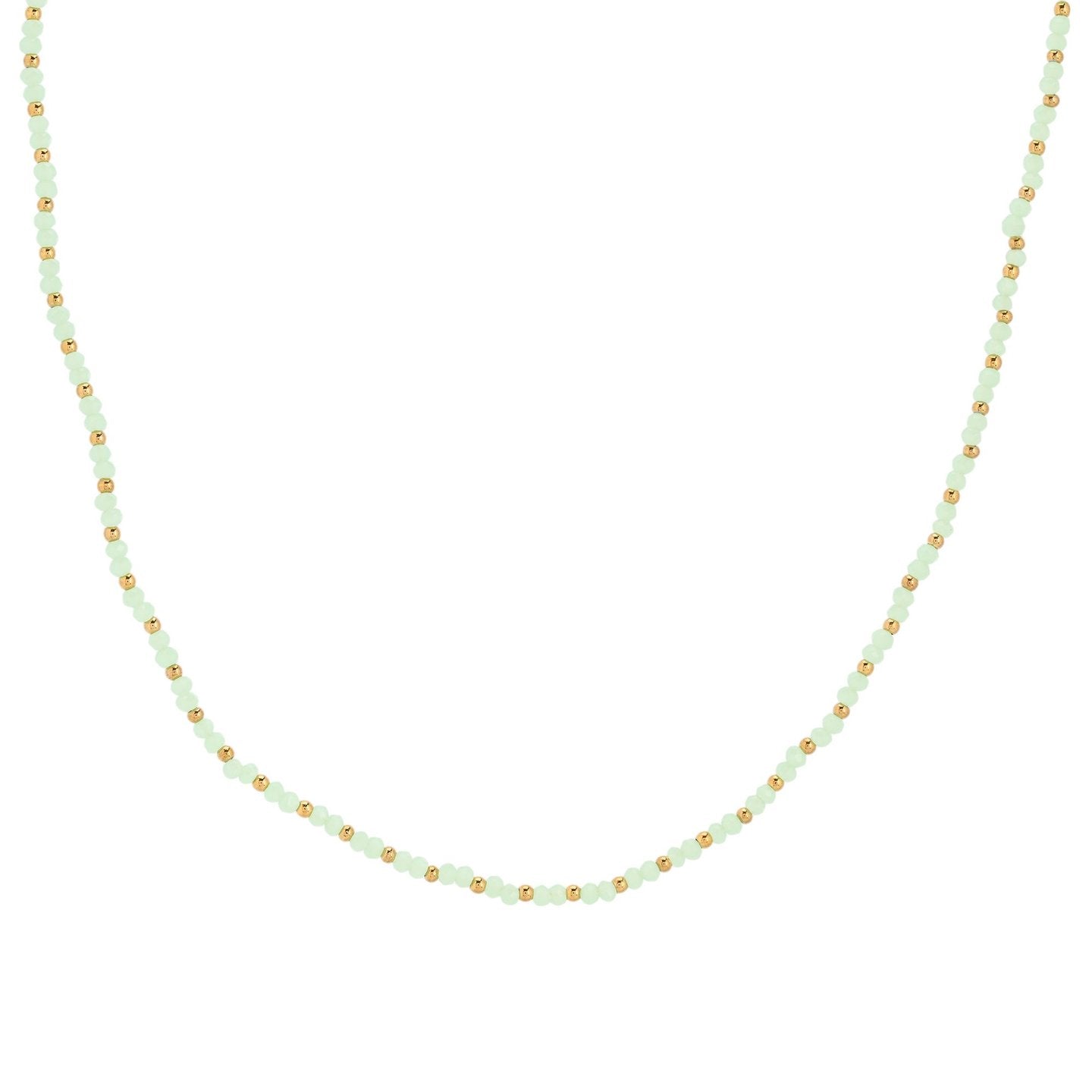 Collier acier avec pierre de couleur