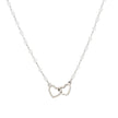 Collier en acier perles et coeurs