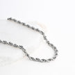Collier acier tricoté tressé mince