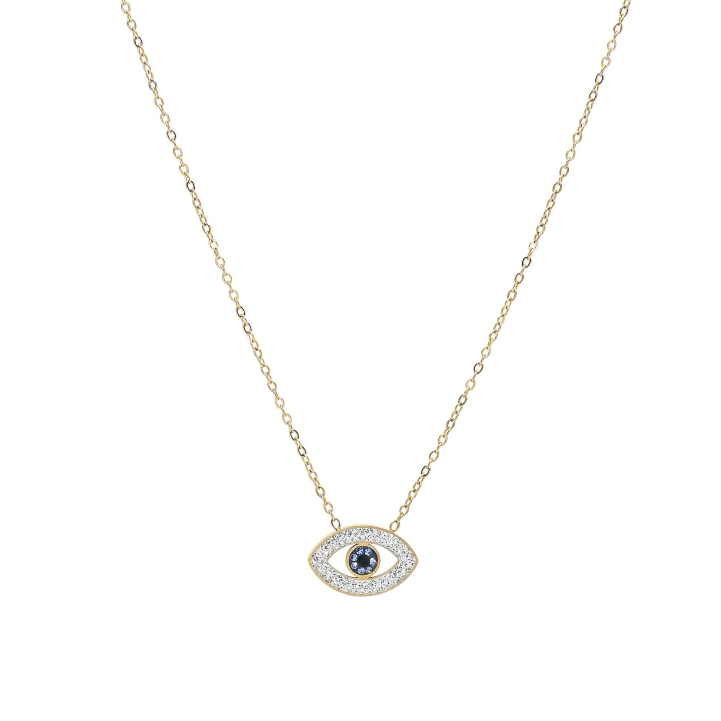 Collier court avec des yeux bleus